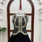 Noir Gota Ruffle Lehenga