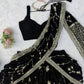 Noir Sequin Lehenga Saree