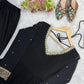 Noir Sequin Mirror Anarkali Gown