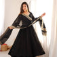 Noir Sequin Mirror Anarkali Gown