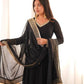 Noir Sequin Mirror Anarkali Gown