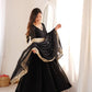 Noir Sequin Mirror Anarkali Gown
