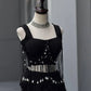 Noir Tassel Fringe Lehenga