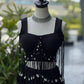 Noir Tassel Fringe Lehenga