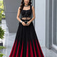 Noir Tassel Fringe Lehenga