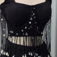 Noir Tassel Fringe Lehenga