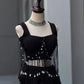 Noir Tassel Fringe Lehenga