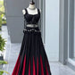 Noir Tassel Fringe Lehenga