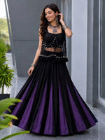 Noir Tassel Fringe Lehenga