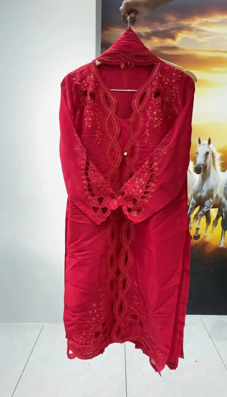 Noor Chanderi Kurti Shrug Pant Dupatta Set for Festive and Party Occasions