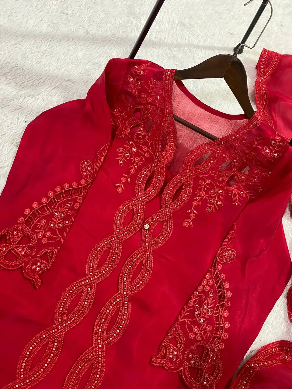 Noor Chanderi Kurti Shrug Pant Dupatta Set for Festive and Party Occasions