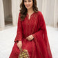 Noor Chanderi Kurti Shrug Pant Dupatta Set for Festive and Party Occasions