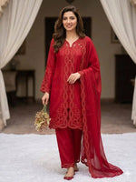 Noor Chanderi Kurti Shrug Pant Dupatta Set for Festive and Party Occasions