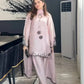 Noor Threadwork Crepe Silk Farshi Salwar Set for Festive and Family Occasions