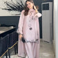 Noor Threadwork Crepe Silk Farshi Salwar Set for Festive and Family Occasions