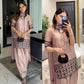 Noor Threadwork Crepe Silk Farshi Salwar Set for Festive and Family Occasions