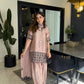 Noor Threadwork Crepe Silk Farshi Salwar Set for Festive and Family Occasions