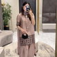 Noor Threadwork Crepe Silk Farshi Salwar Set for Festive and Family Occasions