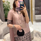 Noor Threadwork Crepe Silk Farshi Salwar Set for Festive and Family Occasions