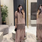 Noor Threadwork Crepe Silk Farshi Salwar Set for Festive and Family Occasions