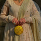 Off White Georgette Sequins Embroidered Kurta Plazo Set