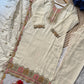 Off White Heavy Roman Silk Sequin Embroidered Kurta Pant Set with Chanderi Silk Dupatta | Festive Party Wear