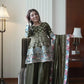 Olive Chinon Embroidered Palazzo Suit Set for Festive and Party Wear