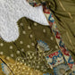 Olive Chinon Embroidered Palazzo Suit Set for Festive and Party Wear