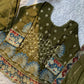 Olive Chinon Embroidered Palazzo Suit Set for Festive and Party Wear