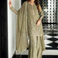 Olive Floral Thread Anarkali