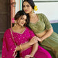 Olive Sequin Scallop Lehenga Set
