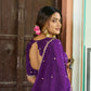 Olive Sequin Scallop Lehenga Set