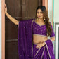 Olive Sequin Scallop Lehenga Set