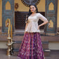 Ombre Jacquard Peplum Lehenga Set