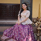 Ombre Jacquard Peplum Lehenga Set