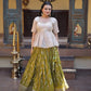 Ombre Jacquard Peplum Lehenga Set