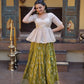 Ombre Jacquard Peplum Lehenga Set