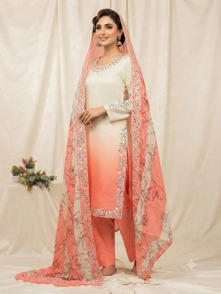 Ombre Mirror Bead Suit