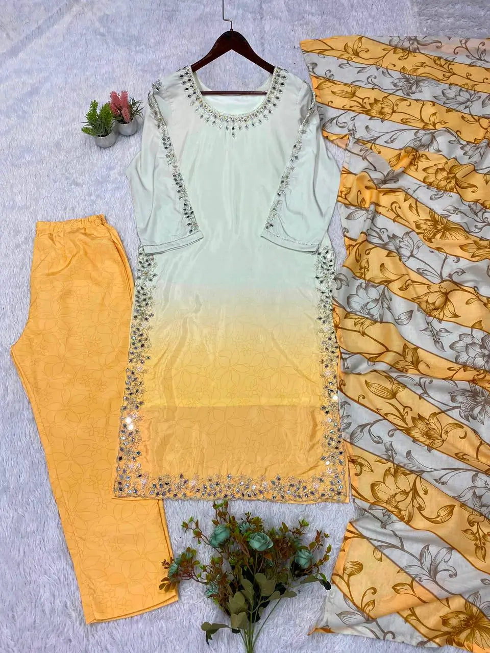 Ombre Mirror Bead Suit