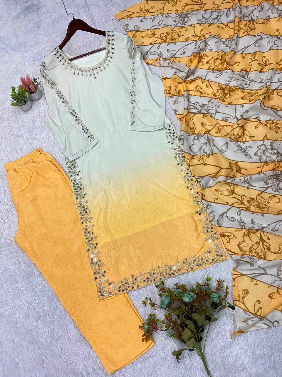 Ombre Mirror Bead Suit