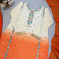 Ombre Mirror Work Kurti Set