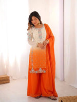 Ombre Mirror Work Kurti Set