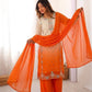 Ombre Mirror Work Kurti Set