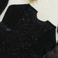 Onyx Bead Sequin Georgette Sharara