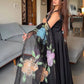 Onyx Butterfly Print Anarkali