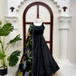 Onyx Butterfly Print Anarkali