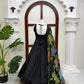 Onyx Butterfly Print Anarkali