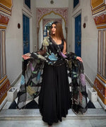 Onyx Butterfly Print Anarkali