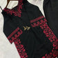 Onyx Crimson Embroidered Co-ord Set