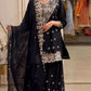 Onyx Mughal Bead Georgette Sharara Set